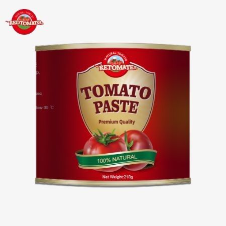 OEM 210g 缶詰トマトペースト 工場価格 食品医薬品局が承認したISO HACCPと食品基準に準拠しています