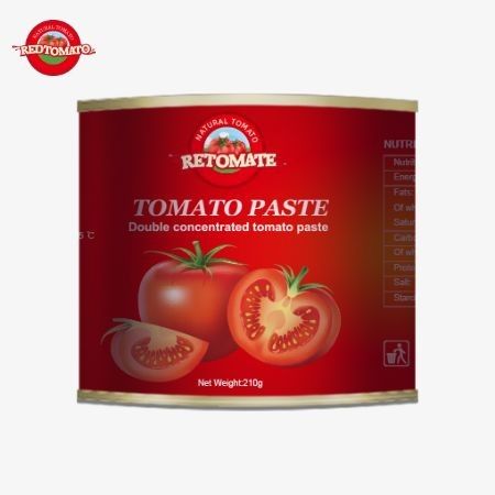 210g缶詰トマトペストはISO HACCP BRCとFDAによって設定された生産基準に準拠しています
