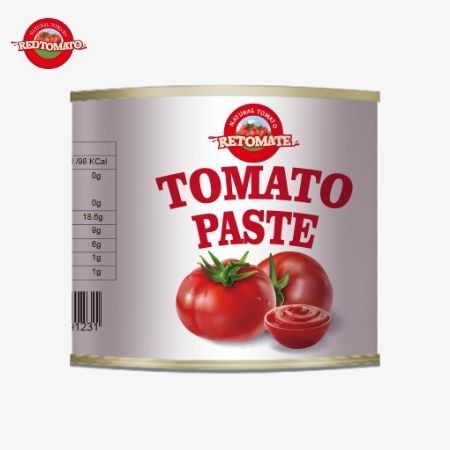 缶詰のトマトペースト210gは ISO HACCP BRCとFDA規制を含む国際品質基準に準拠しています