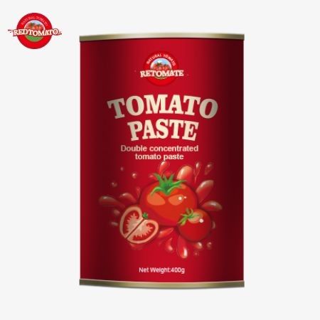 400g缶詰トマトペストはISOガイドラインによって認証された厳格な生産基準に準拠しています