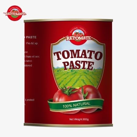 800gの缶詰トマトペストは,ISO HACCP BRCとFDAを含む国際品質と安全基準に準拠しています.