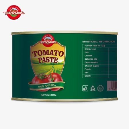 高品質のハラール缶詰トマト製品 28-30% ハラールアフリカ系ムスリム料理 2200g の濃縮トマトペスト