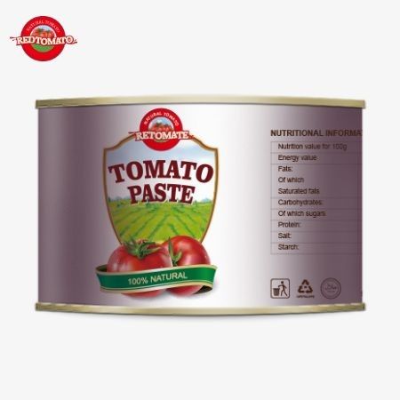 高品質の2200g缶詰トマト製品 アフリカ系イスラム教徒料理のためのハラル認証 28-30%濃縮トマトパスト