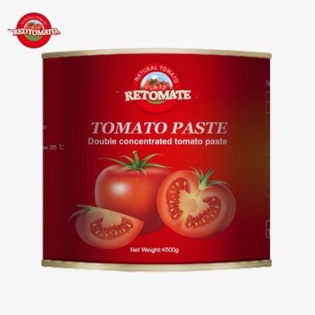 トマトペスト 2024年 プレミアム品質 各4500gのサケットで28-30ブリックスの濃度で詰め