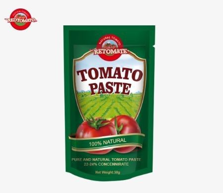 50g スタンドアップサケットトマトペストは,ISO HACCPとBRC基準を満たし,FDAの生産規則に準拠しています.