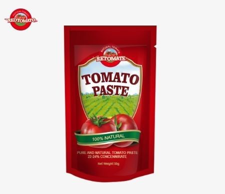 50g スタンドアップサケットトマトペストは,工場価格のISO,HACCPおよびBRC基準を満たしています