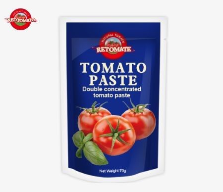 工場価格 カスタム印刷 スタンドアップバッグ バッグ 70g トマトペースト サケット 食品パッケージ バッグ