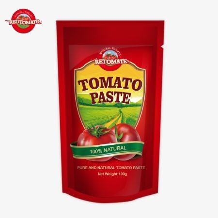 プレミアムグレードの100g スタンドアップサケット トマトペースト 中国で有名な工場から
