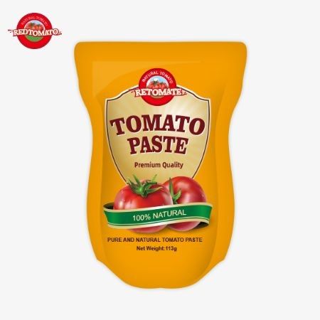 113g スタンドアップサケット トマトペスト 工場 ISO HACCP BRC と FDA 生産基準