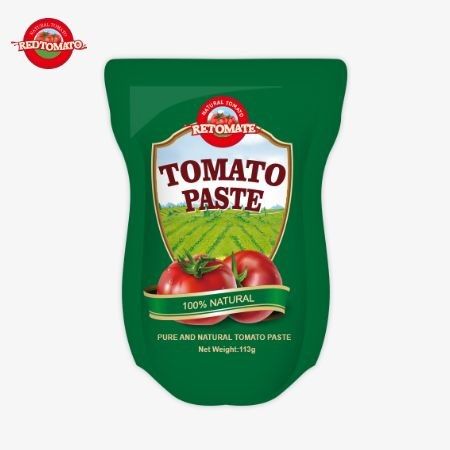 113g スタンドアップポケット トマトペスト ISO HACCP BRC と FDA 生産基準に準拠