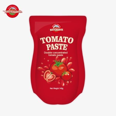 140g スタンドアップ サケット オブ スイート アンド アシド トマト パスト 純度範囲: 22% - 30%