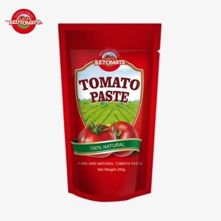 スタンドアップ200gトマトペストのサケットはISO HACCPとBRC基準を満たし,工場価格の遵守を保証します