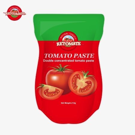 210gのスタンドアップサケットトマトペストの生産はISO HACCP BRCとFDA製造基準に準拠しています