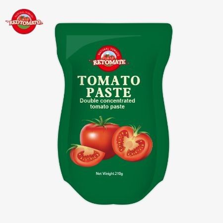210gのスタンドアップサケットトマトペストはISO HACCP BRCとFDAの生産基準に準拠しています