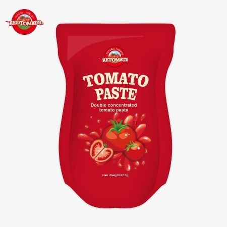 210gのスタンドアップサケットトマトペストはISO HACCP BRCとFDAの生産基準を満たしています