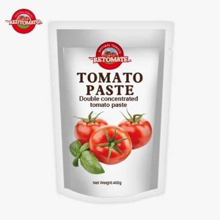 400g スタンドアップサケット トマトペースト 30%から100%の純粋さで便利で美味しい