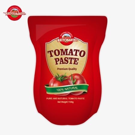 1100g スタンドアップサケット トマトペースト 工場価格遵守のための ISO HACCP と BRC 基準を満たす