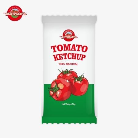 10g の トマト ケチャップ は,天然 の 成分 で 作ら れ た 甘い 濃い 味 を 提供 し,工場 価格 で 入手 できる