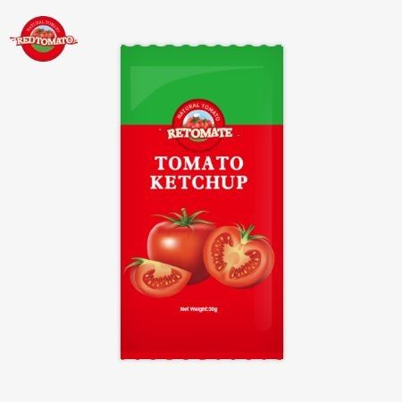 30gの小袋のトマトケチャップは 純粋で自然な味の味を味わいます ISO HACCP BRCとFDAの基準を満たしています