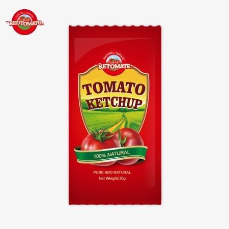OEM 30g トマトケチャップサケット 純天然味 ISO HACCP BRC と FDA 規格に準拠
