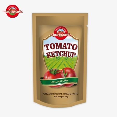 工場オリジナル ISO サケット ケチャップ 56g 純粋な天然味 甘くて酸味