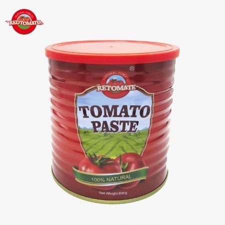 レトマート 独自のブランド 800g 缶詰トマトペースト ブリック28-30% ブランドとパッケージデザインを提供