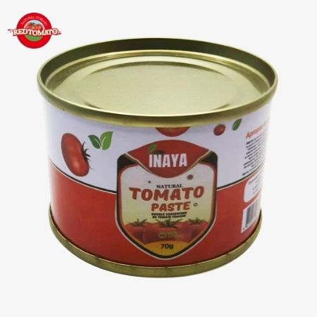 INAYA 70g 缶詰トマトペースト ハードオープン 蓋 ブリック28-30% ブランドとパッケージデザインを提供