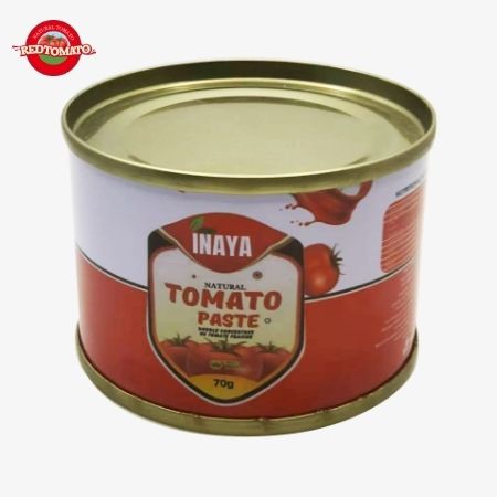 INAYA 70g 缶詰トマトペースト ハードオープン 蓋 ブリック28-30% ブランドとパッケージデザインを提供