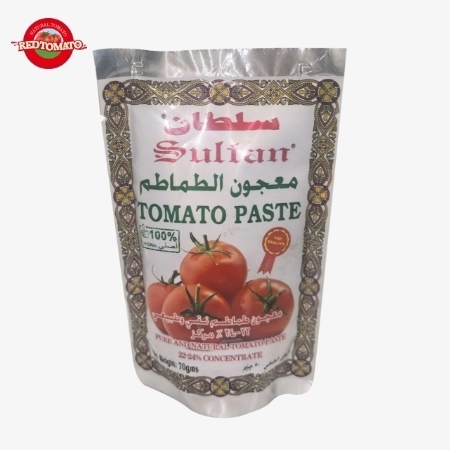 SULTANブランド 高品質トマトペストサケット スタンドアップデザイン 2倍濃縮 体重 70g ブリックス 22~24%