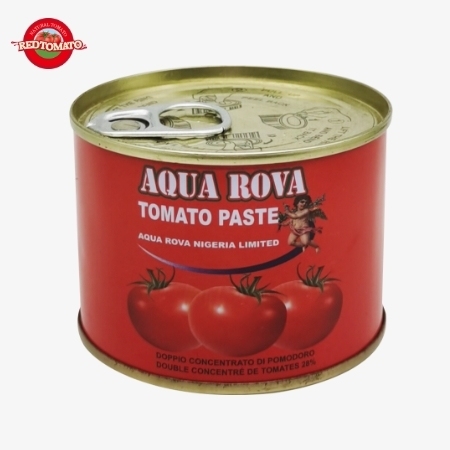 70g AQUA ROVA 缶入りトマトペースト Brix 28～30% ブランドとパッケージデザインを提供