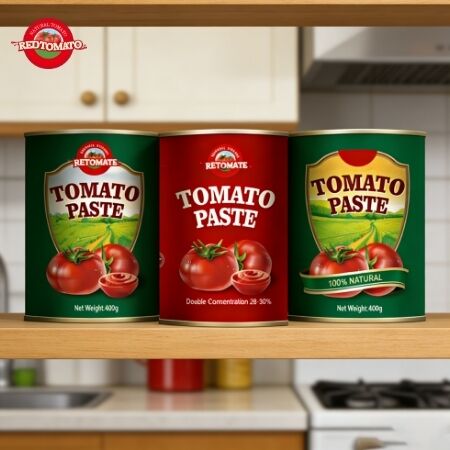 中国工場製 400g トマトペースト缶詰 | ダブル濃縮、イージーオープン蓋 & 工場卸売価格