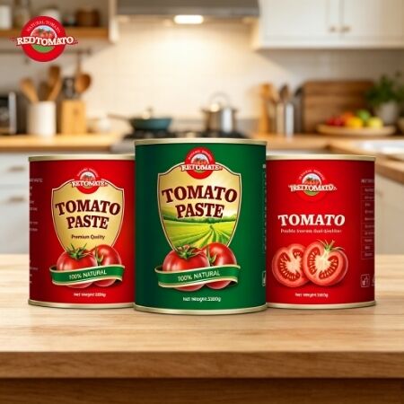 ハラル認証された缶詰トマトペスト濃縮物,2200g 28-30% ブリックス