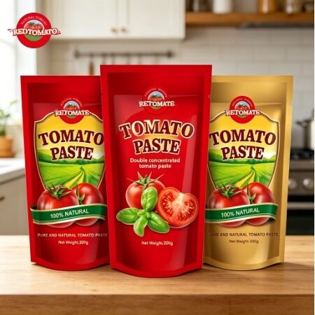 200g スタンドアップサケット トマトペスト - ISO HACCP BRC 認証, 30%~100% 純度,甘酸味
