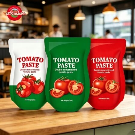210g スタンドアップサシェトマトペースト ISO HACCP BRC FDA 認定、保管が簡単で新鮮