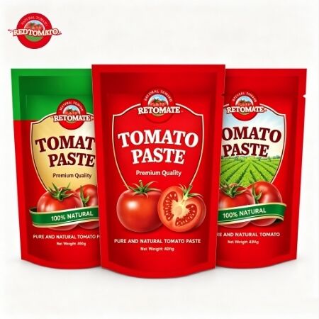 400g スタンドアップサケット トマトペスト 30%-100% 純度,三重濃度,ISO,HACCP,BRC,FDA認証