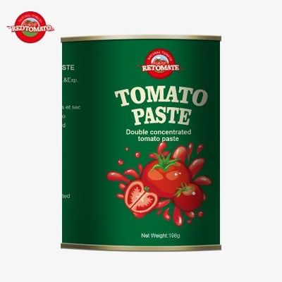 缶詰のトマトペストの198グラムは,ISO HACCPとBRCの標準とFDAの生産基準の両方に満たされています.