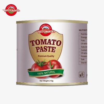 210g 缶詰トマトペストは,国際 ISO HACCP BRC と FDA 規格に準拠しています