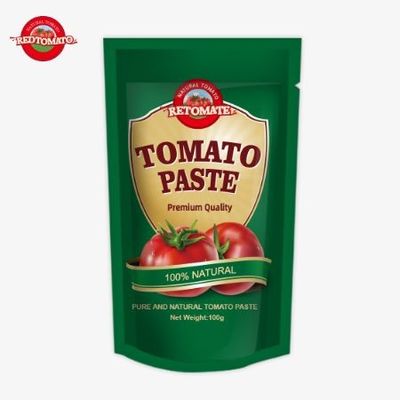OEM スタンドアップサケット 100g 純度30%~100%のトマトペスト