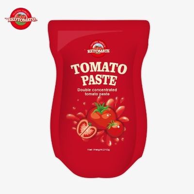 210gのスタンドアップサケットトマトペストはISO HACCP BRCとFDAの生産基準を満たしています