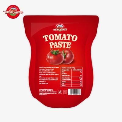 340gのスタンドアップサケットトマトペストは,ISO,HACCPとBRCの工場価格遵守に準拠しています.