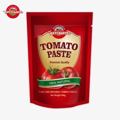 500gのスタンドアップサケットトマトペーストは便利なパッケージと美味しい味を提供します