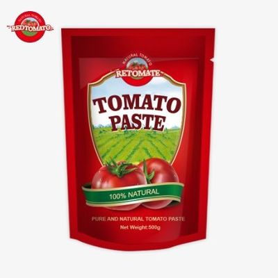 500gのスタンドアップサケットトマトペーストは,便利なパッケージと美味しい味を提供しています