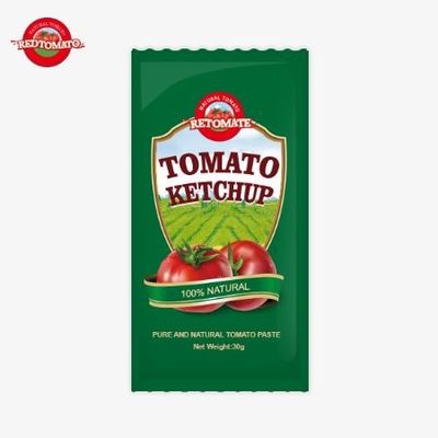 OEM 小袋トマトケチャップ 30g 甘酸味 純粋な天然味 ISO HACCP BRC FDAl規格