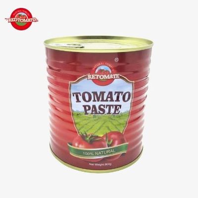 レトマート 独自のブランド 800g 缶詰トマトペースト ブリック28-30% ブランドとパッケージデザインを提供