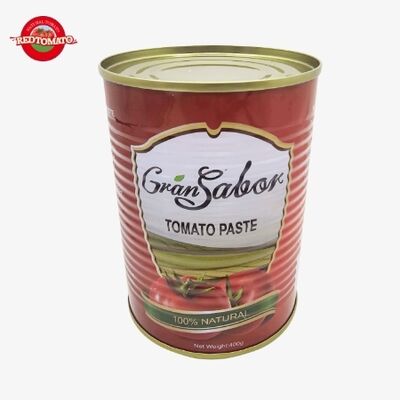 Gransadon 400g 缶詰トマトペースト (ブリックス 24%-26%) – カスタムパッケージデザインによる OEM サポート