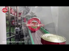 生産中のRetomate自社ブランド4500g缶入りトマトペースト、ブリックス28-30%